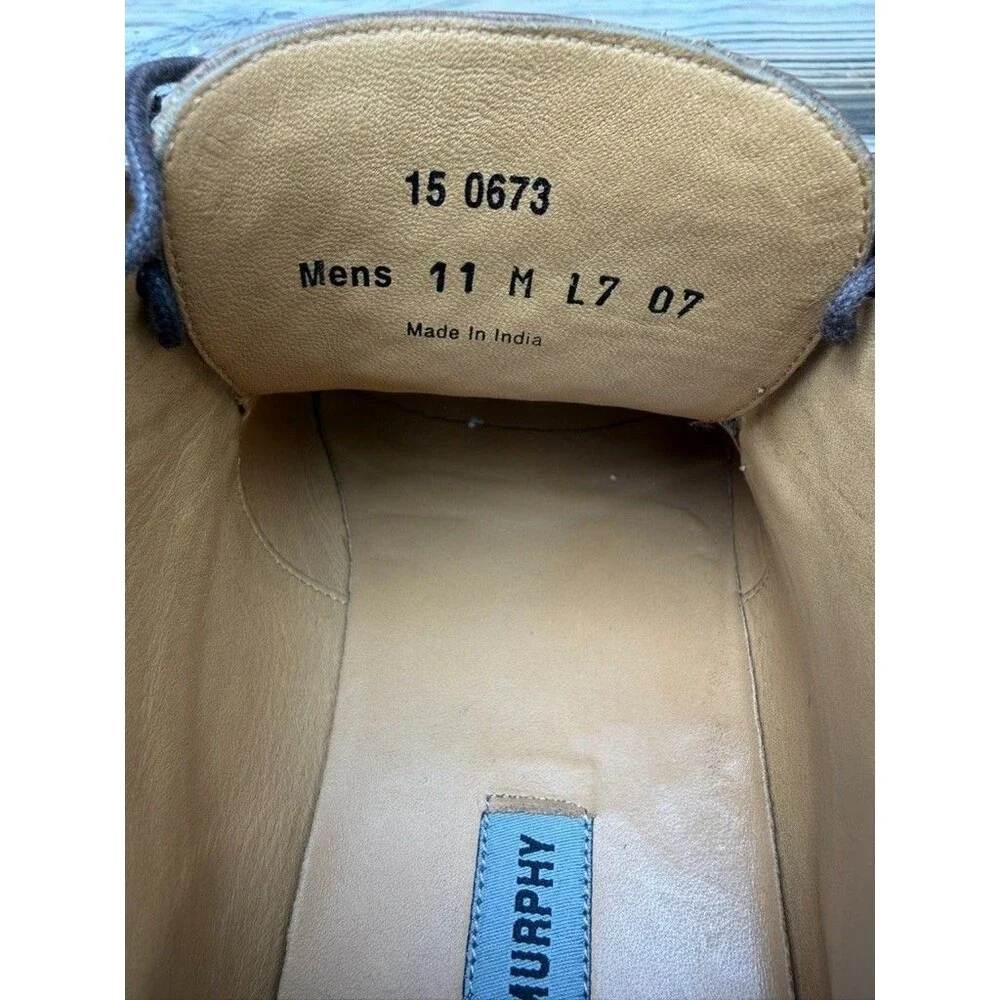 Mens Johnston & Murphy Brown Woven Leather Oxfords Size 11M